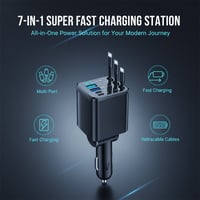 7-Port Universal Retractable Car Charger