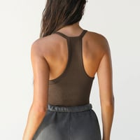 Women's Solid Backless Racerback Tank Top