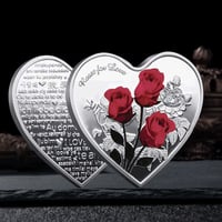 💝Rose Gedenkmünze in Herzform