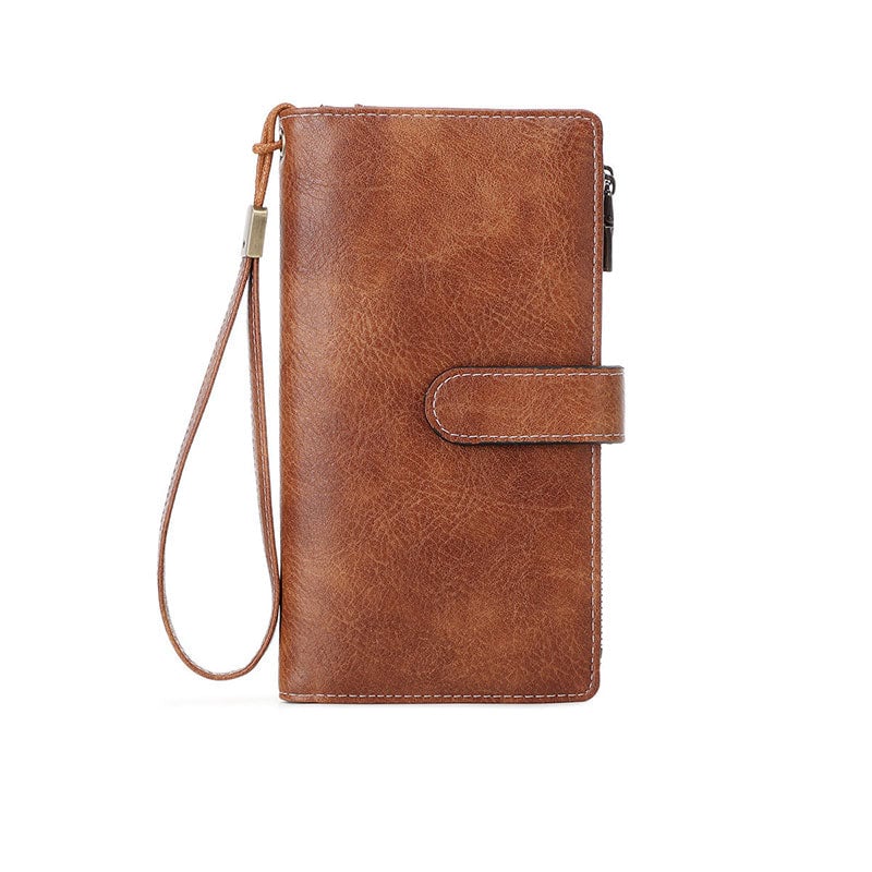 RFID Tri-fold Large Capacity Long Wallet
