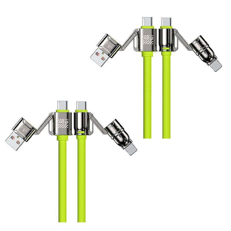 Liquid Silicone 4-in-1 Fast Charging Cable