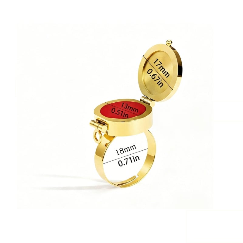 Lip balm, lipstick, and ring storage