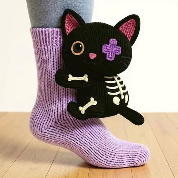 3D-gestrickte Tiersocken