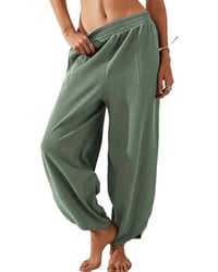 Elastic Waist Harem Pants