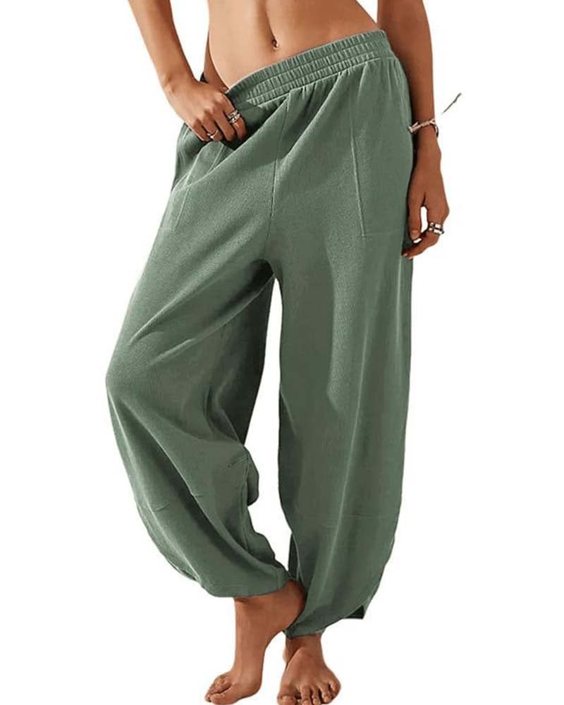Elastic Waist Harem Pants