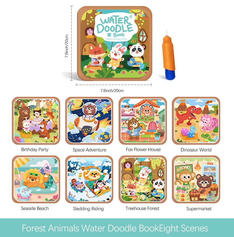Reusable Magic Water Doodle Books for Kids