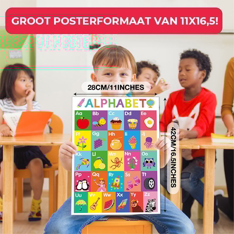 Kleurrijke educatieve posters (18 stuks/set)