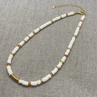 Frisbee Natural Beaded Necklace