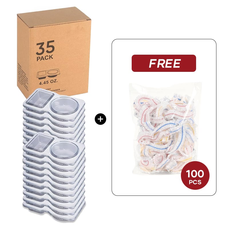 Double Compartment Snack Containers with Lids