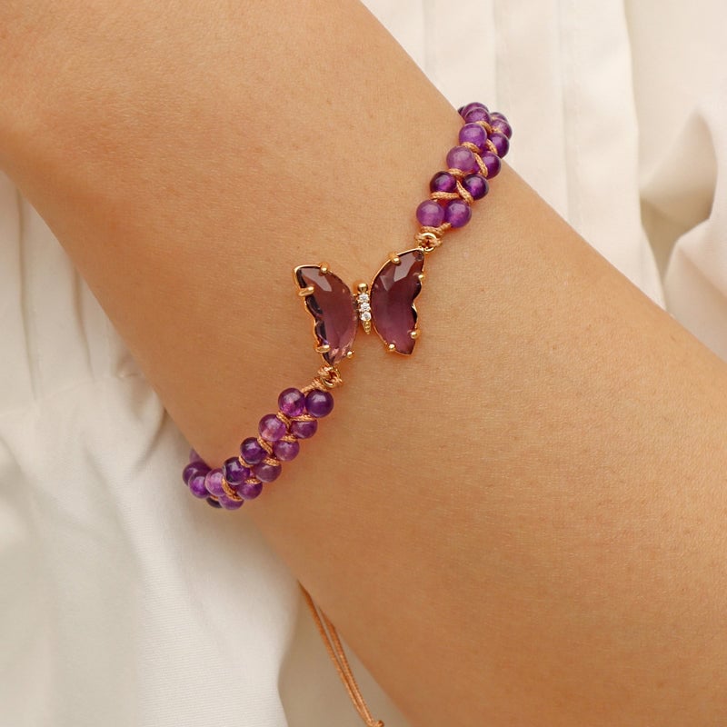 Healing Crystal Butterfly Bracelet