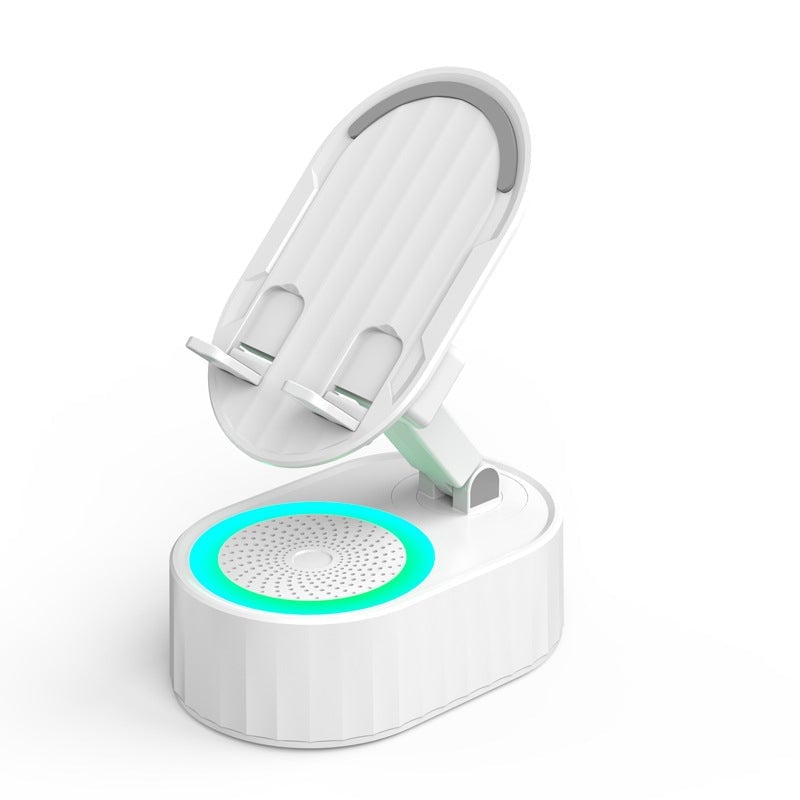360° Adjustable Phone Stand with Built-in Bluetooth Speaker