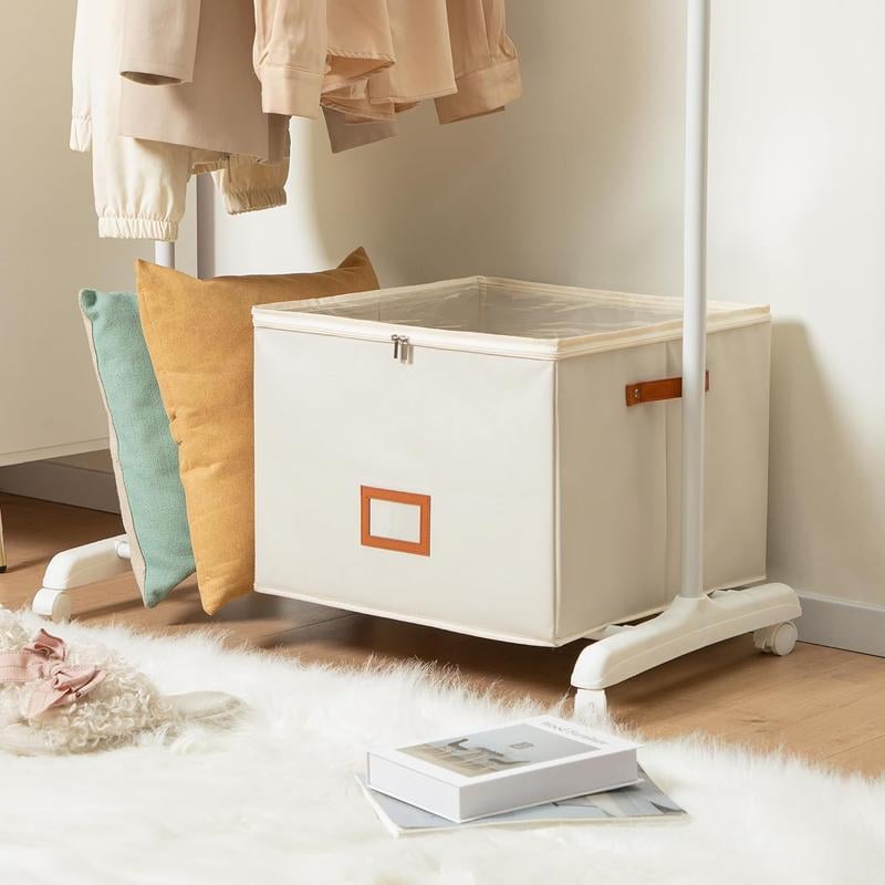 Collapsible Shoe Organizer Box with Transparent Cover