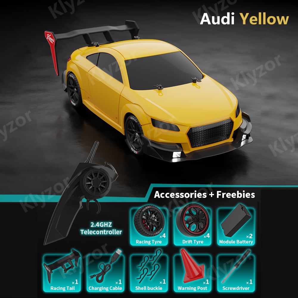 Klyzor Four-Wheel Drive Drift Racing Car - 25 MPH Speed & 50m Remote Range