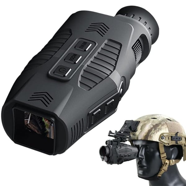 8X Infrared Night Vision Monocular With Digital Crosshairs & Video Recording For Hiking
