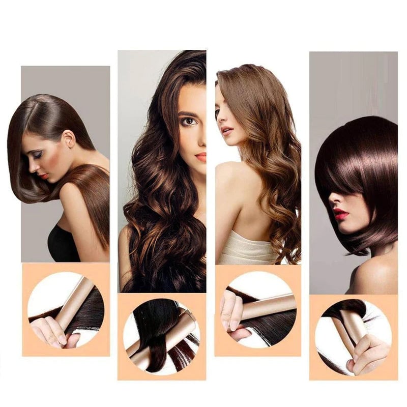 2-in-1 Hair Straightener Spiral Wave Curler