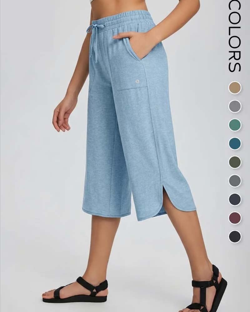 👖 Women's Wide Leg Yoga Capris