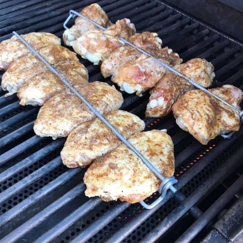 BBQ-vork met kippenvleugels