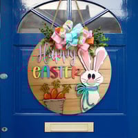 Easter Bunny Rabbit Sign Door Hanger