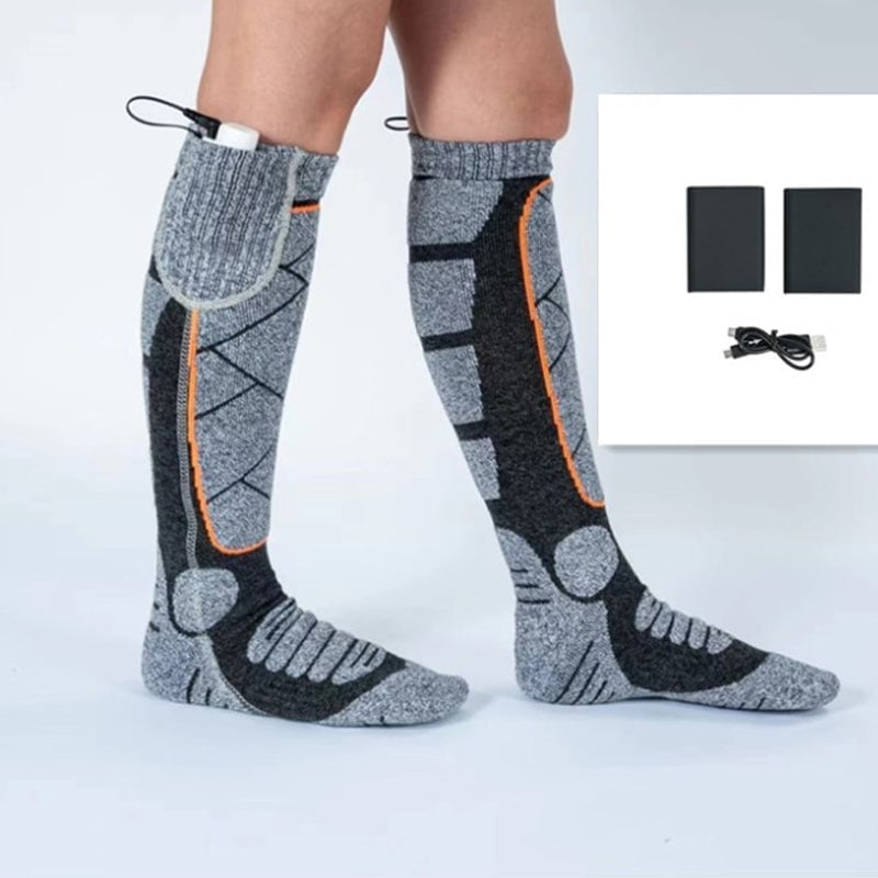 USB Heated Socks with 5000mAh Power Bank