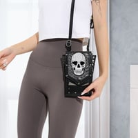 Punk Stil Totenkopf Mini Gürteltasche