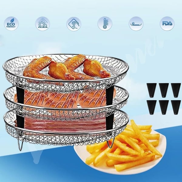 3-Layer Stackable Air Fryer Rack