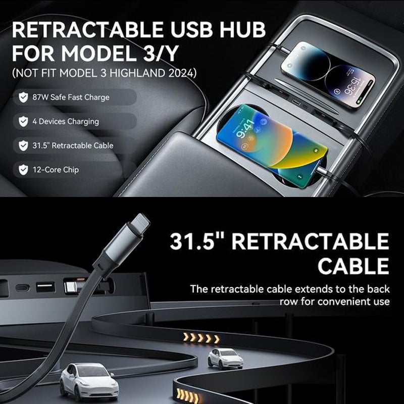 Sakerplus Tesla Model 3 Y USB Hub
