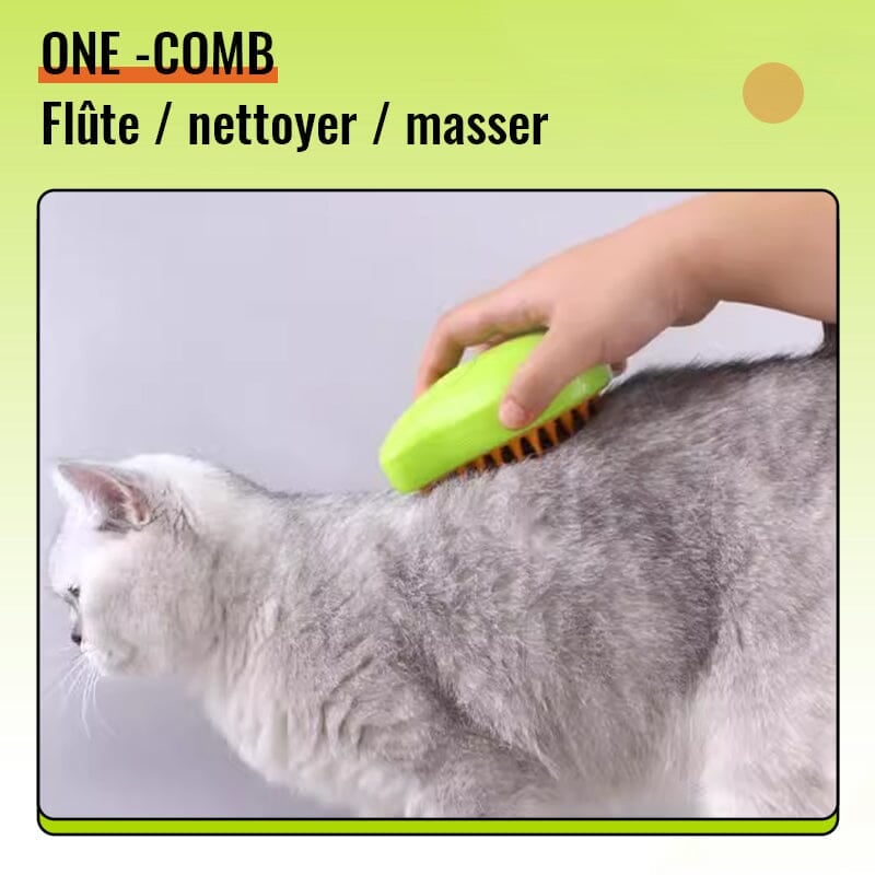 Peigne de massage en spray pour animaux de compagnie