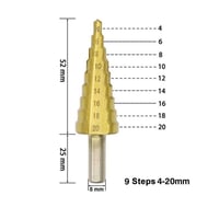 Titanium Step Drill Bit Set