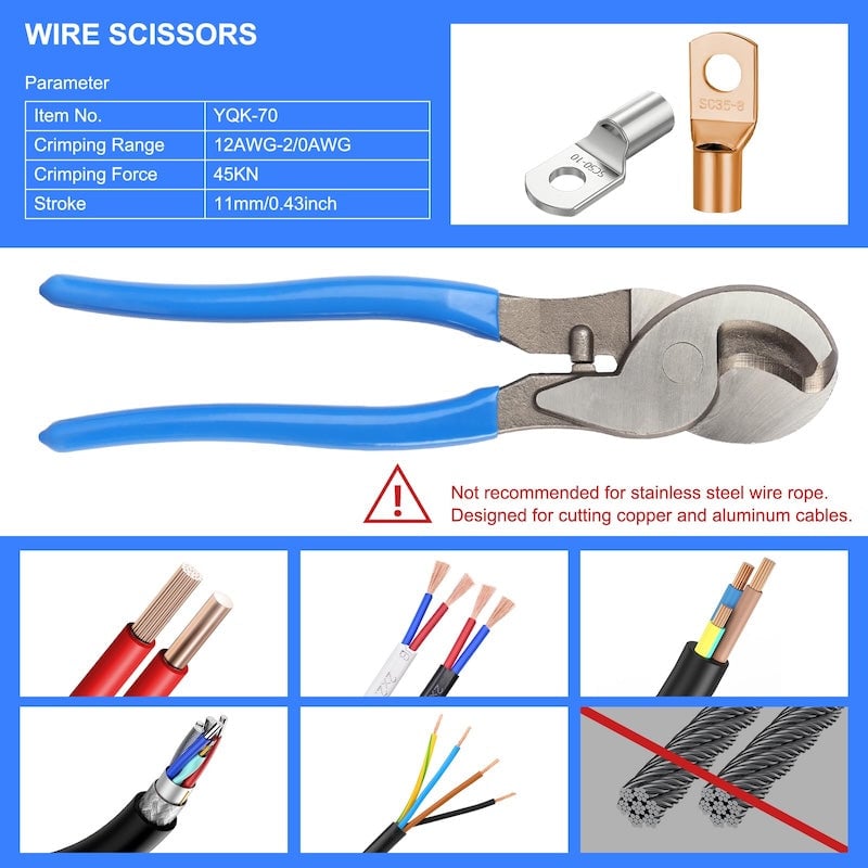 Sakerplus® Hydraulic Battery Cable Lug Crimping Tool
