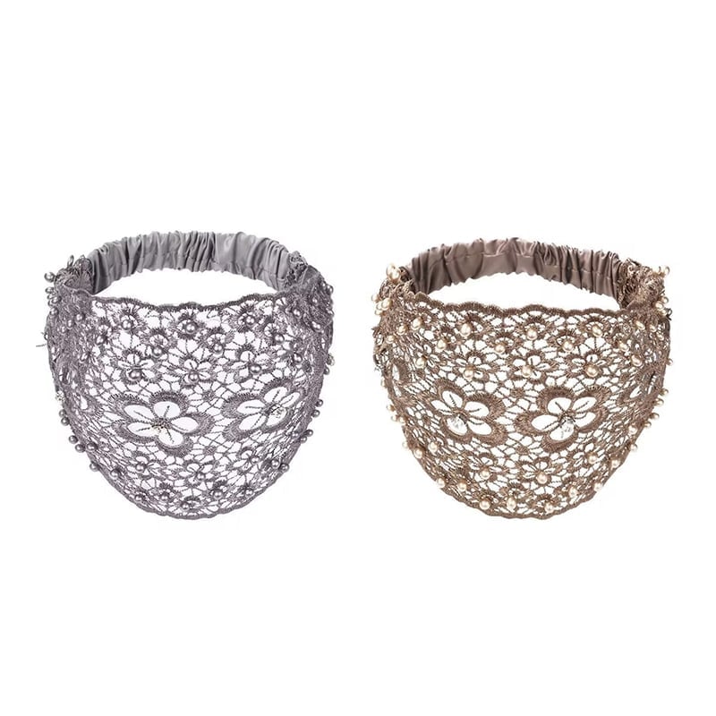 Plum Blossom Beaded Wide Headband