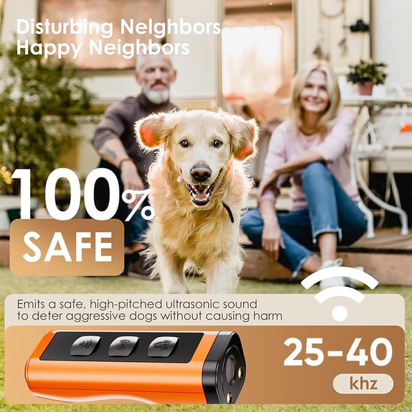 Mini Rechargeable Ultrasonic Dog Repeller and Anti-Barking Device