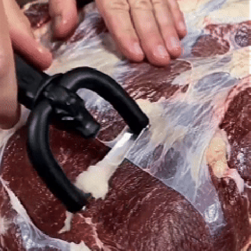 Trimming a brisket