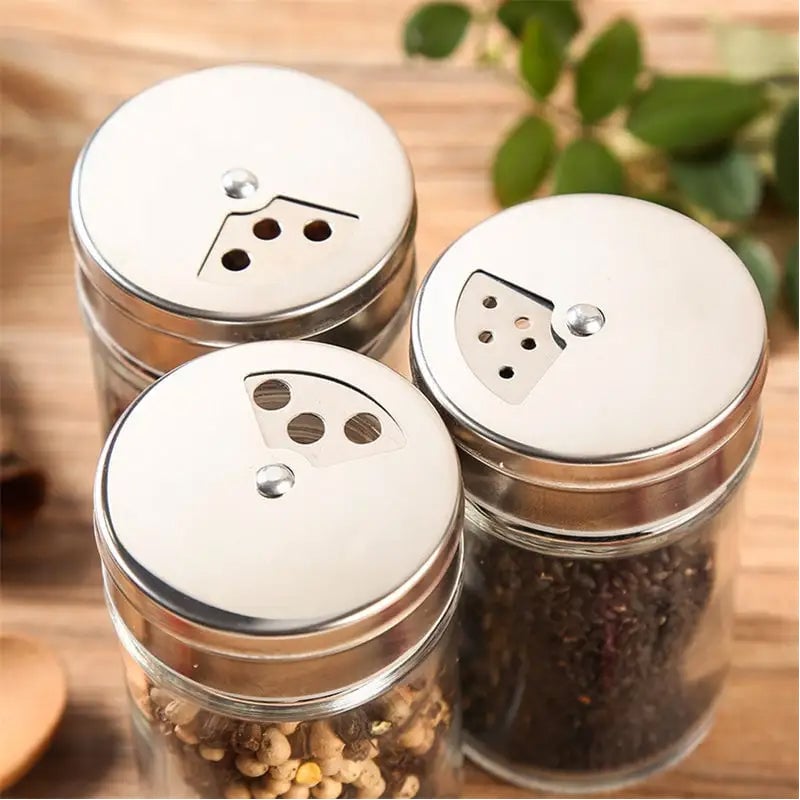 Glass Spice Jars Set