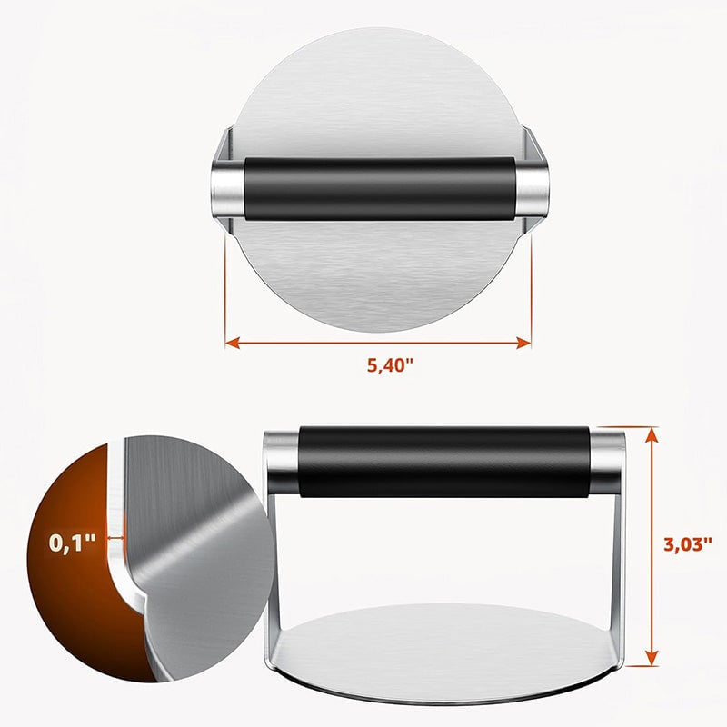 Stainless Steel Burger Patty Press