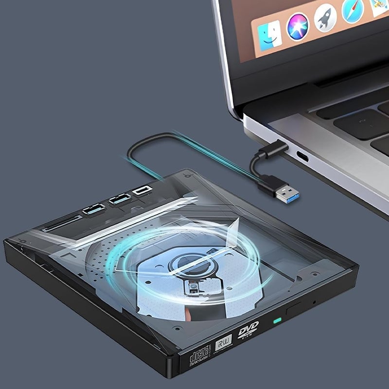 7-in-1 Externes USB-DVD-Laufwerk & Blu-ray-Player