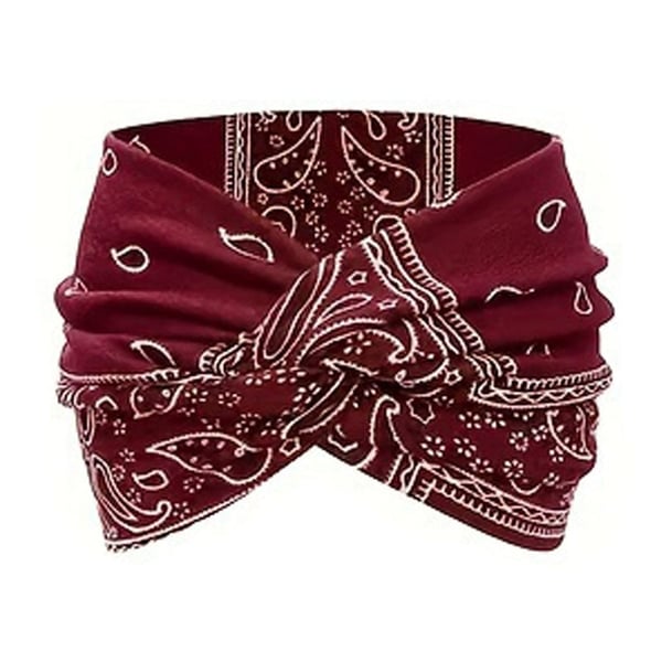 Printed cross yoga headband