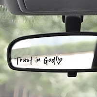Trust in God Car Rearview Mirror Sticker