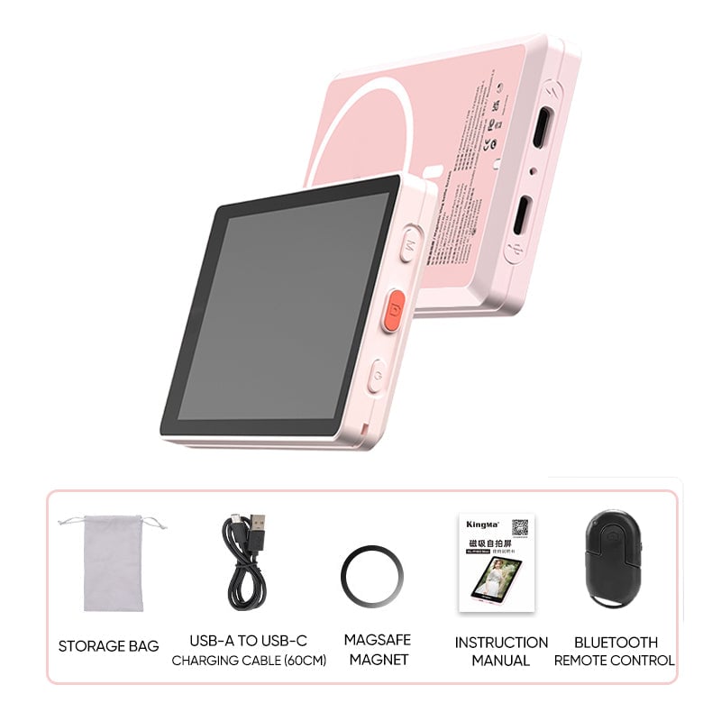 Magnetic selfie screen for smartphones