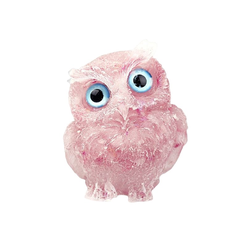 🦉Natural Crystal Gemstone Owl Ornament Home Decor