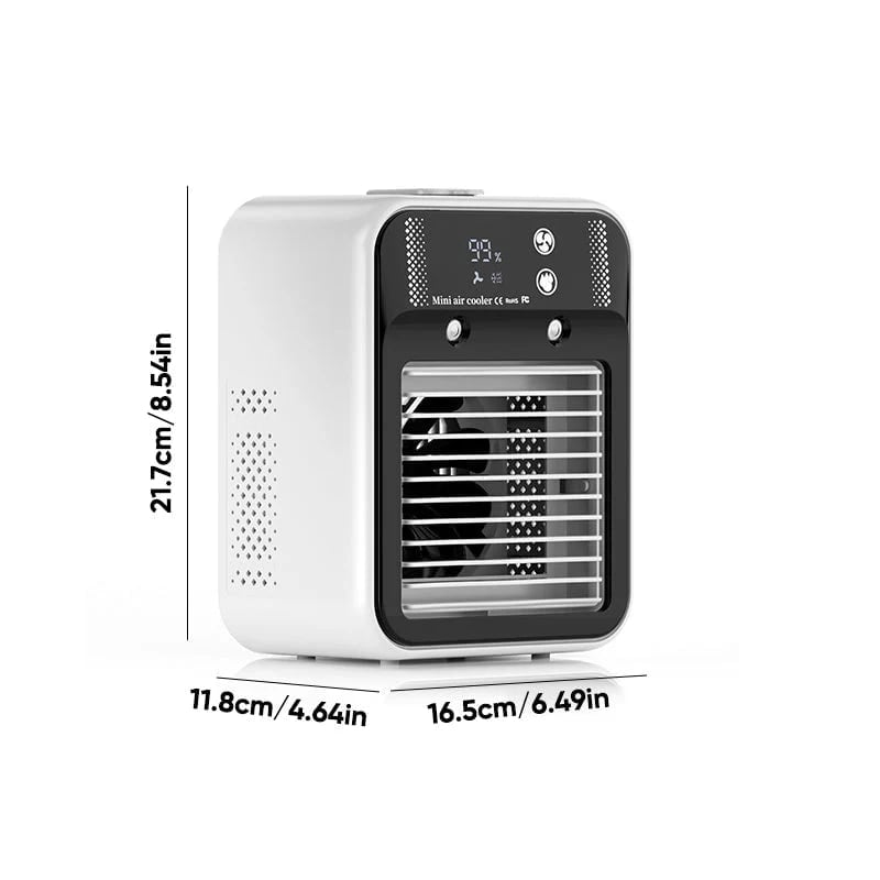 3-in-1 Tragbarer Kühlventilator mit 2-Stufen-Nebelfunktion
