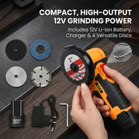 12V Brushless Mini Angle Grinder Kit