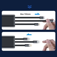 7-in-1 Universal Retractable Car Charger with Intelligent Voltage Display