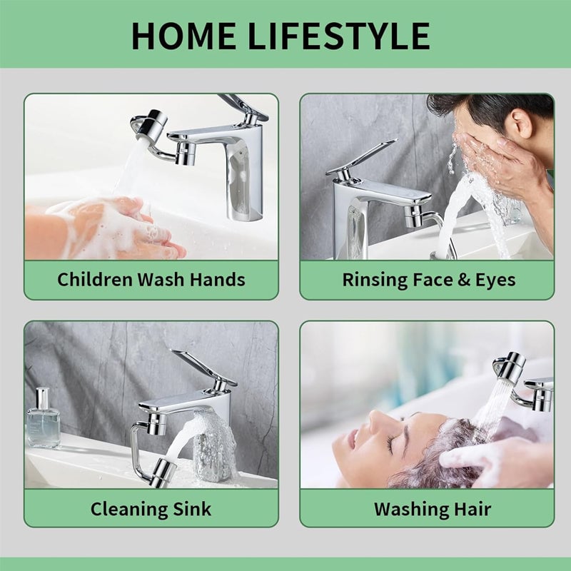 Rotatable Faucet Aerator Extension