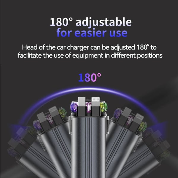 Retractable Car Charger with Starlight（Includes 3 Free Essential Oils）