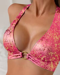 Metal Buckle Design Bikini