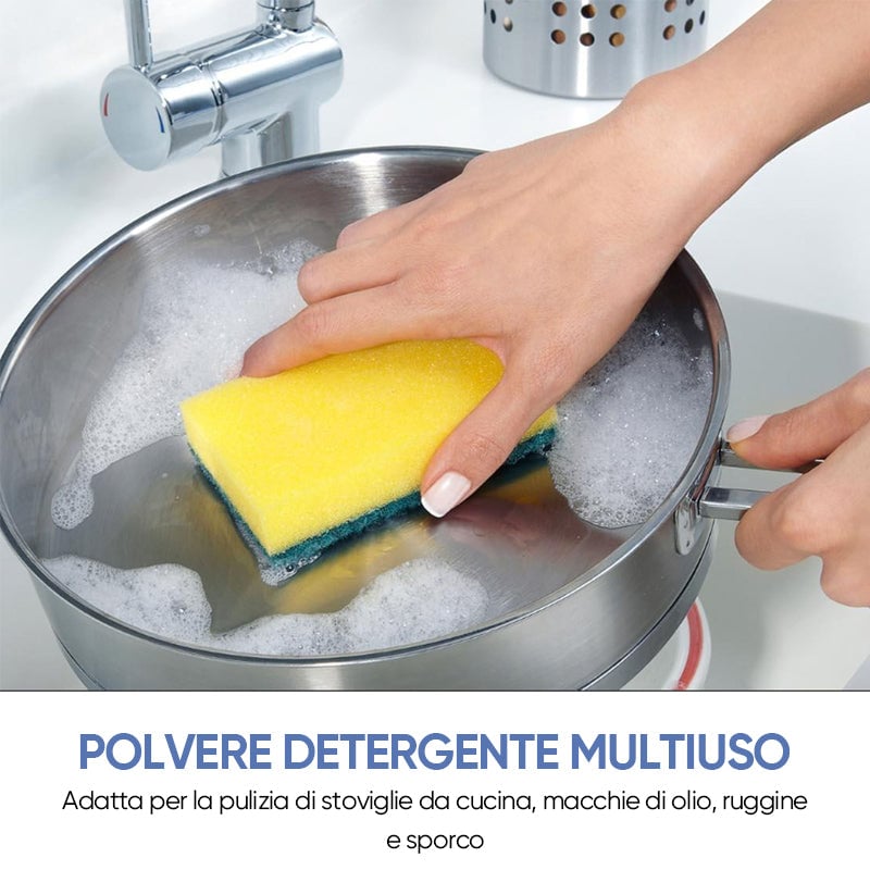 Potente polvere detergente multiuso per la cucina