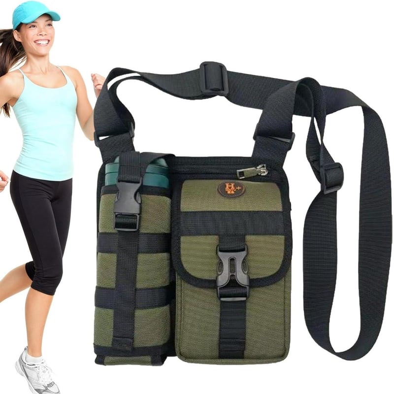 Sacs imperméables de fronde de bandoulière de poitrine de camping avec le support de bouteille d'eau
