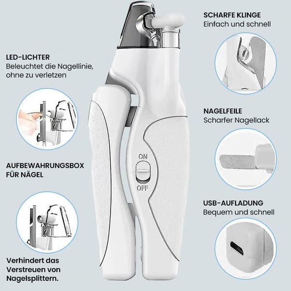 Haustier-Nagelknipser mit LED-Licht