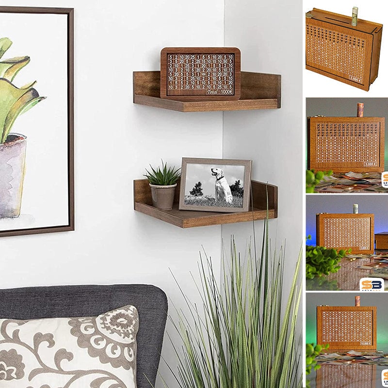 💶Sparschwein aus Holz mit Zähler