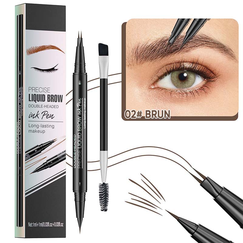 Stylo à sourcils 2 en 1 à double extrémité